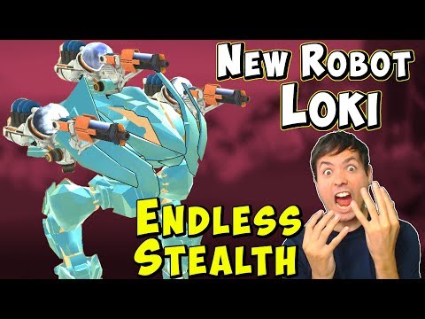 New Stealth Robot LOKI - War Robots Test Server Ragnarok Gameplay WR