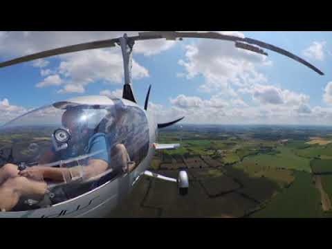 VR 360 Calidus Autogyro flying.