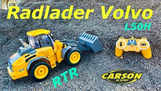 Carson ferngesteuerter Radlader Volvo L50H RTR mit Sound | Baufahrzeug | 1:16 | 2,4GHz | full Review