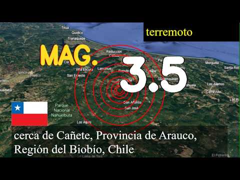 Terremoto cerca de Cañete, Provincia de Arauco, Región del Biobío, Chile actualizaciones en vivo ho