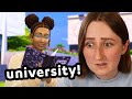 sending my sims to university (and already struggling)