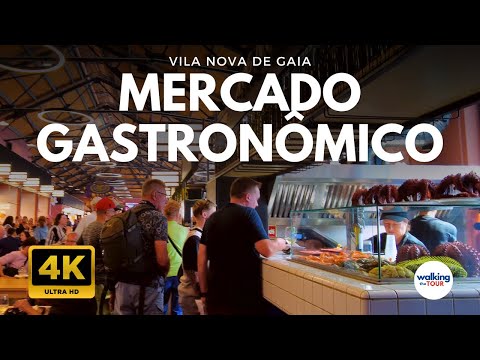 Vila Nova de Gaia: The BEST Food Market in Porto for Authentic Portuguese Food (4K Walking Tour)