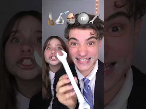 Giant Silver Chocolates ASMR With My Sister! 🤩🍫 #funny#asmr #asmrsounds @spizee