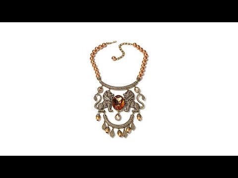 Heidi Daus "Queen of the Jungle" Beaded Drop Necklace