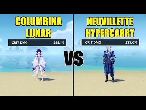 BEST Team?? - Neuvillette HYPERCARRY VS Columbina LUNAR // Genshin impact