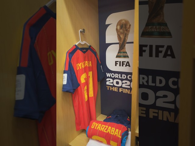 Todo dispuesto en nuestro vestuario para la gran final. #VamosEspaña | #CopaMundialFIFA