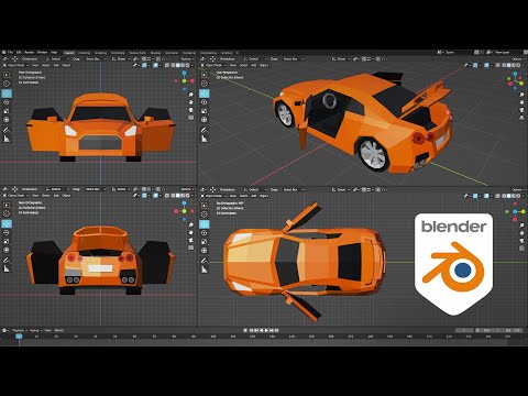 Modeling a LOW POLY NISSAN GT-R R35 | Blender 2.83 Complete Tutorial