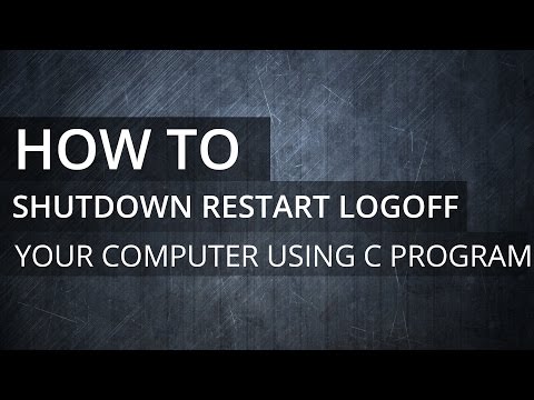C Programming Exercise Program to Shutdown Restart Log off your Computer