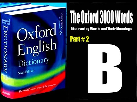 The Oxford 3000 Words |Part# 2|word "B"| English Words List | Learn English Words|