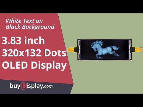 320x132 White 3.83 inch SPI OLED Display Double SSD1320 16-level Grayscale