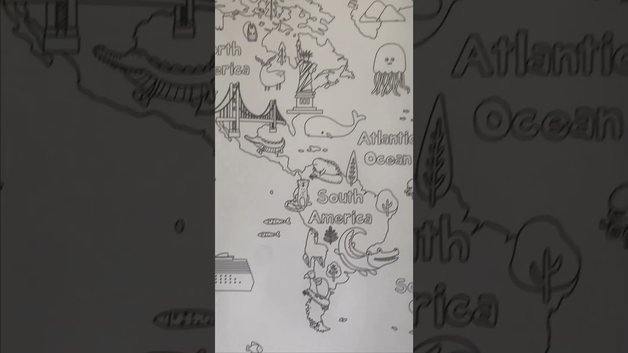 With these unique world map coloring sheet, children can learn about geography.