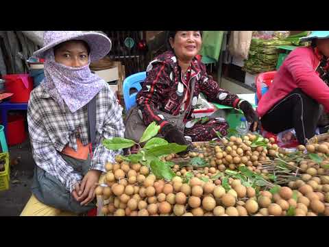 Amazing Big Site Selling Lot Of Kind Vegetable & Fruit In Phnom Penh - Neak Meas Market