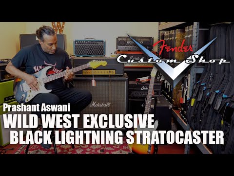Fender Custom Shop Wild West Black Lightning Stratocaster 3 Tone Sunburst - Prashant Aswani