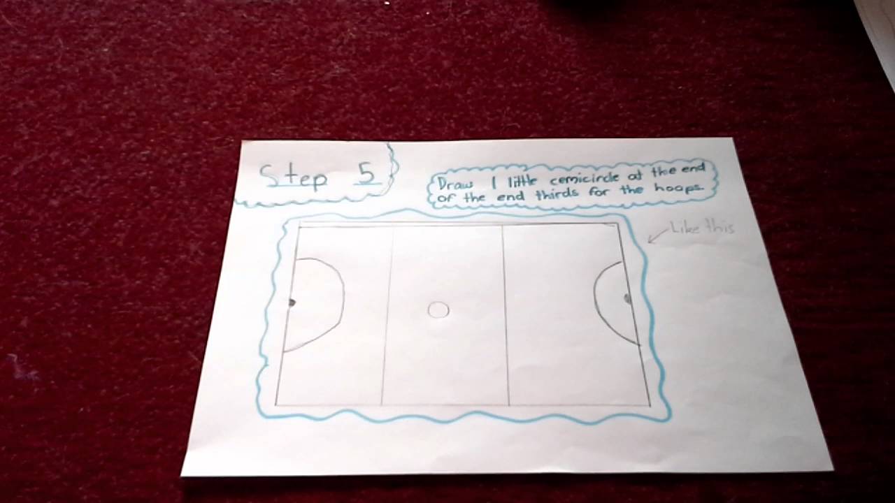 How to draw a netball court!