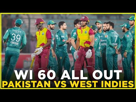 West Indies All Out on 60 Runs | Pakistan vs West Indies | 1st T20I Highlights | PCB | MA2L