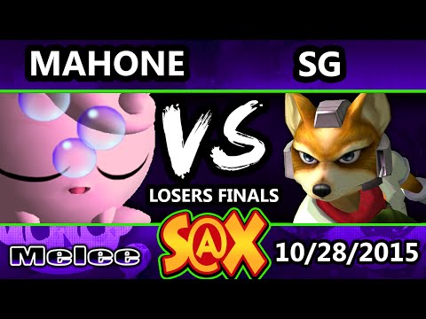 S@X 121 - SG (Fox) Vs. Mahone (Jigglypuff) SSBM Losers Finals - Smash Melee