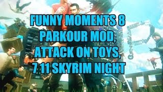 Garry's Mod Funny Moments #8 Parkour Mod, Sniper Duel 3.0, Attack On Toy's, 711's Skyrim Night