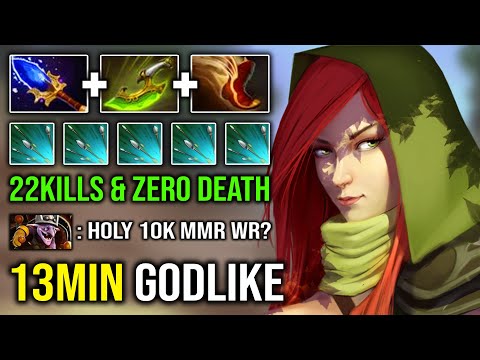 IMBA 13MIN GODLIKE Solo Mid Windrunner | 10K MMR Amazing Shackle 100% Anti Counter DotA 2