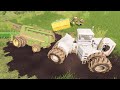 Saving stuck farmer with HUGE tractors | Farming Simulator 19 mudding
