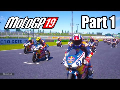 MOTOGP 19 [PS4 PRO] Career Mode Walkthrough Part 1 - Red Bull Rookies Cup | No Commentary