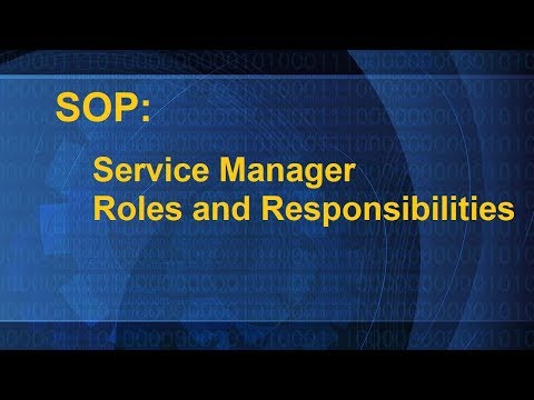 SOP: Rollen und Verantwortlichkeiten des Servicemanagers