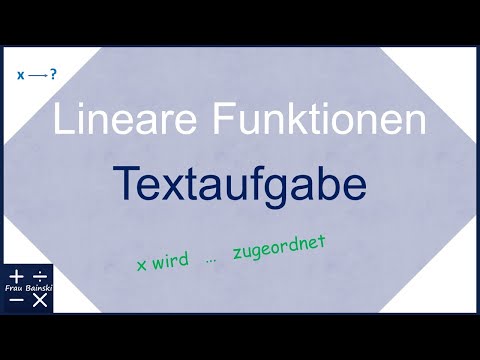 lineare Funktion: Textaufgabe - Funktionsgleichung aufstellen