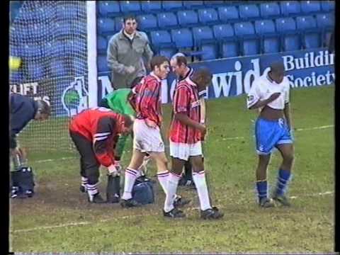 Bury v Bournemouth 1996-97 Division Two - Referee attacked by fan