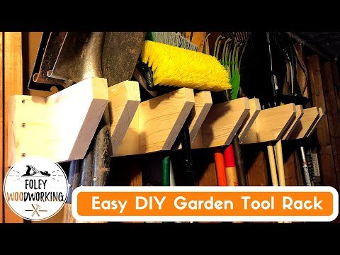 Easy DIY Garden Tools Rack