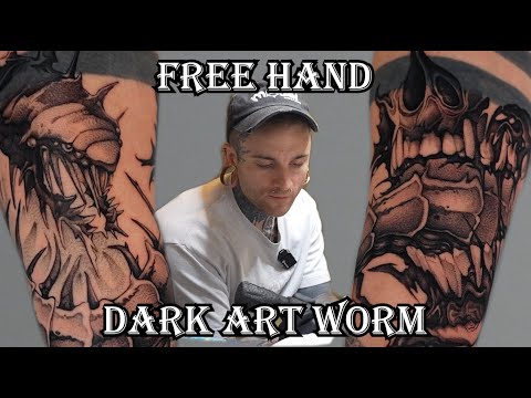 Tattoo Experience: Freehand Dark Art Worm w/ Jon Nelson