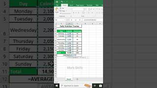 Track Daily Calories & Protein in Excel 🍽️💪  Daily Nutrition Tracker