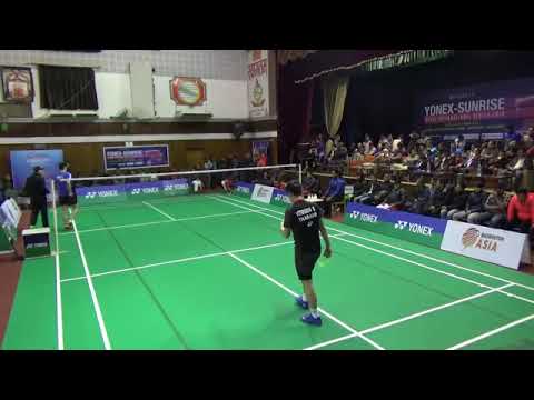 Badminton Singels final Kunlavut vitidsarn vs Teck zhi soo in nepal international