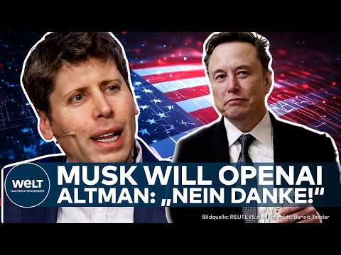 MILLIARDENSCHLACHT UM KI: Musk will OpenAI für 94-Milliarden Euro kaufen - Altman verspottet ihn!