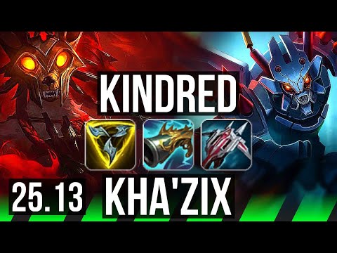 KINDRED vs KHA'ZIX (JGL) | 14/3/4, Dominating | EUW Grandmaster | 25.13