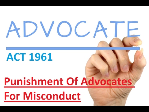 ADVOCATES ACT 1961 Section 35 In Hindi | Punishment Of Advocates For Misconduct Video