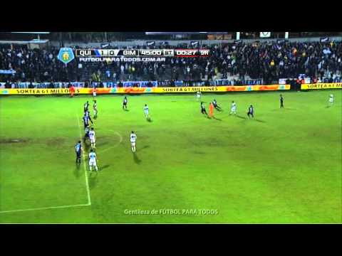 Barsottini tuvo el empate.  Quilmes 1 - Gimnasia 0.  Fecha 18 Final 2014. Fútbol Para Todos