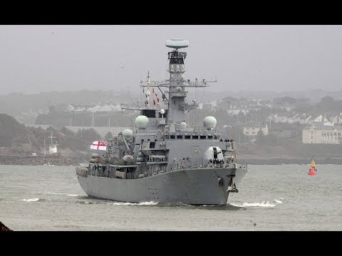 HMS ARGYLL F231 ENTERS DEVONPORT NAVAL BASE AT ARTILLERY TOWER - 14th February 2020