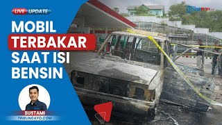 Mobil Kijang Hangus Terbakar saat Isi Bensin di SPBU Blok C Bener Meriah, Brimob Padamkan Api