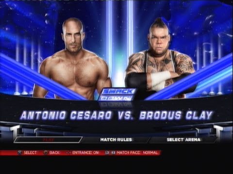 WWE 2K14 Antonio Cesaro vs Brodus Clay Full match!