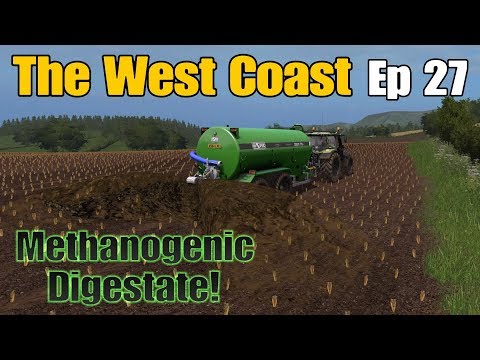 Let's Play Farming Simulator 17 PS4: The West Coast, Ep 27 (Methanogenic Digestate!)