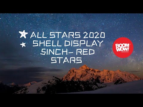 All Stars 2020 Shell Display - Red stars BOOMWOW FIREWORKS 17032612 Queenie