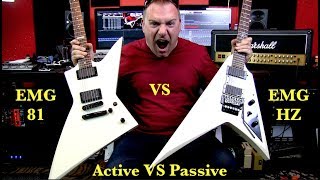 Video thumbnail for EMG 81 vs EMG HZ HA Active vs Passive by Cryptic Mask Guitar