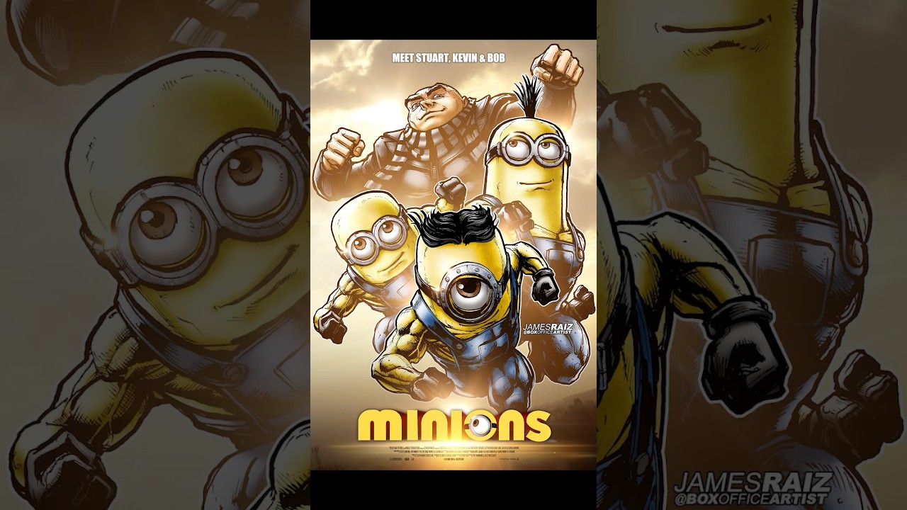 MARVEL ARTIST draws MINIONS with MUSCLES??? #summeronshorts #minions #despicableme