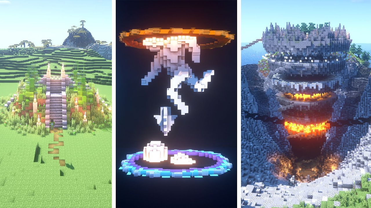 End Portal Minecraft Builds | BASIC vs INTERMEDIATE vs EXPERT