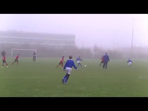 Mooie aanname Jordy in wedstrijd tegen Yerseke E1 op 23 januari 2016