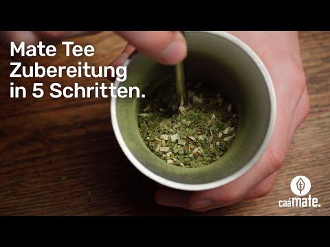 Wie bereite ich Mate im Edelstahlbecher zu?