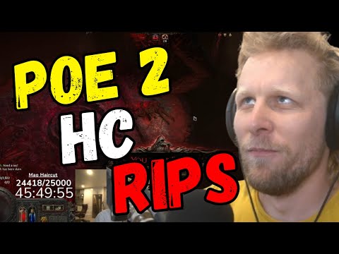 QUIN69 all DEATHS on Path of Exile 2 HardCore + bonus