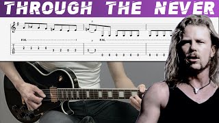 METALLICA - THROUGH THE NEVER (Guitar cover with TAB | Lesson)