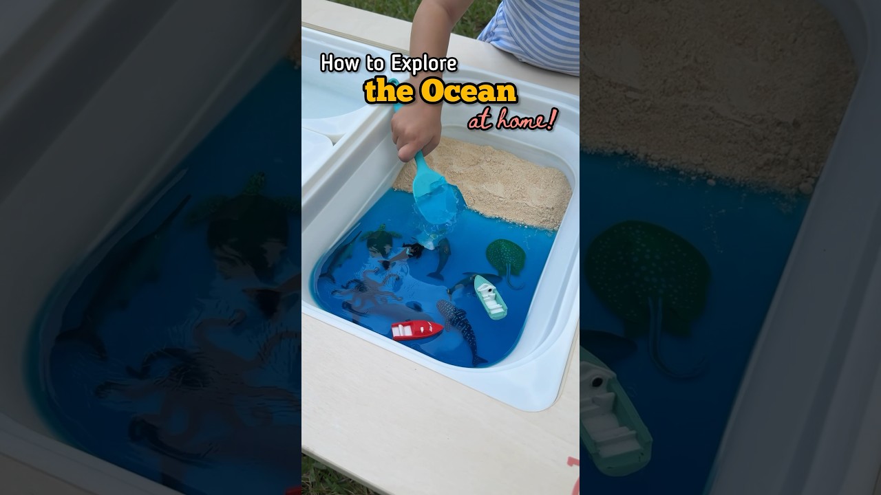 Info for the foldable sensory table and recipe are in the description section. Subscribe for more!