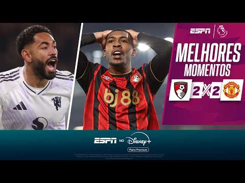 Gols e lances de Bournemouth x Manchester United