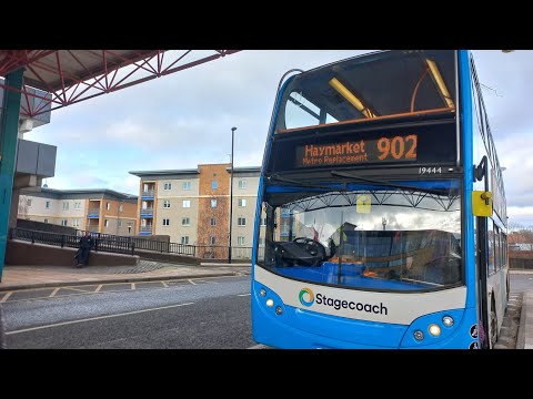 FULL ROUTE VISUAL: Nexus Metro Replacement 902 Newcastle Haymarket-Regent Centre 19444/NK58 FNJ